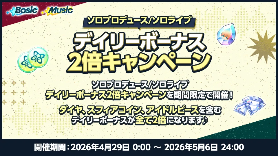 開催期間：2026年4月29日 0:00 〜 2026年5月6日 24:00