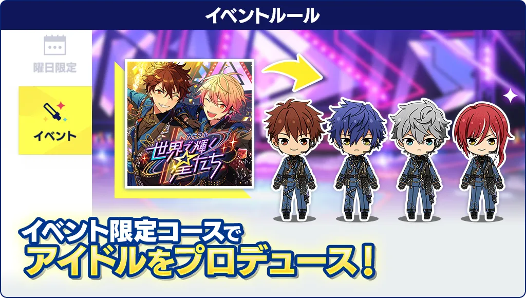 イベント限定コースでアイドルをプロデュース!